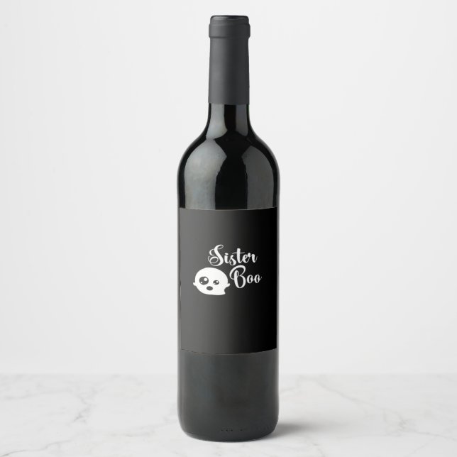 Rótulo De Garrafa De Cerveja Sister Boo Halloween (Frente)