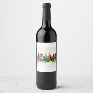 Rótulo De Garrafa De Cerveja Skyline de Chicago Illinois
