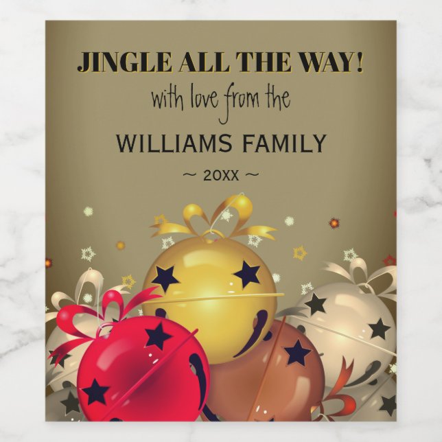 Rótulo De Garrafa De Cerveja Sleigh Belts Snowflakes Natal (Rótulo Único)