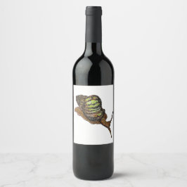 Rótulo De Garrafa De Cerveja snail wine label