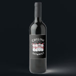 Rótulo De Garrafa De Cerveja Snowman Christmas Chillin with My Snowmies Gift<br><div class="desc">Snowman Christmas Chillin with My Snowmies Gift</div>