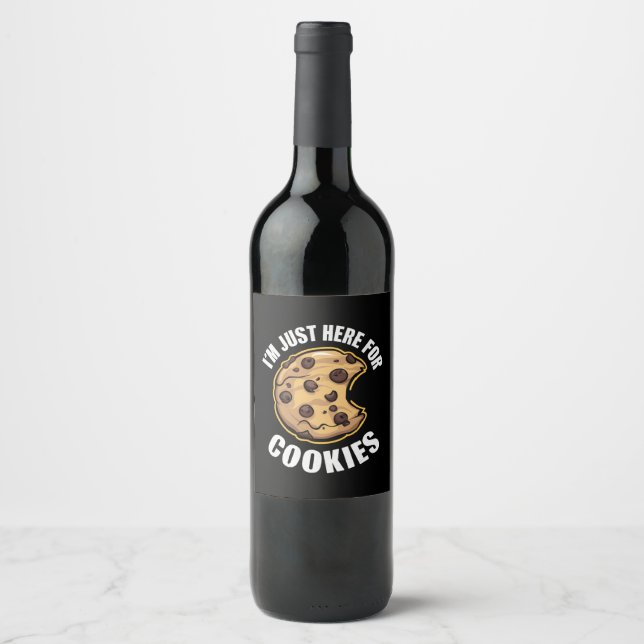 Rótulo De Garrafa De Cerveja Só estou aqui para os biscoitos. (Frente)