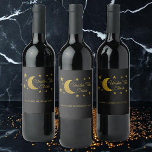 Rótulo De Garrafa De Cerveja Sob o Aniversário das Estrelas