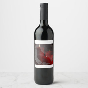 Rótulo De Garrafa De Cerveja "Sob o seu feitiço em Vermelho”