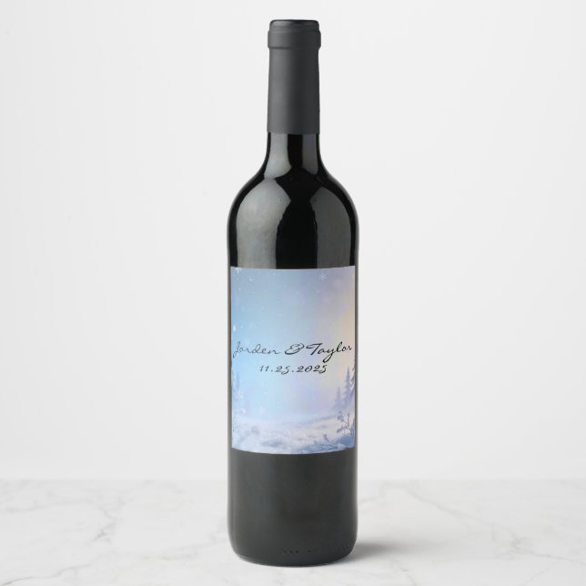 Rótulo De Garrafa De Cerveja Soft Winter Daydream Wine Label (Frente)