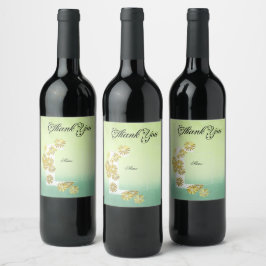 Rótulo De Garrafa De Cerveja Sonho Elegante Romântico da Margarida Dourada Char
