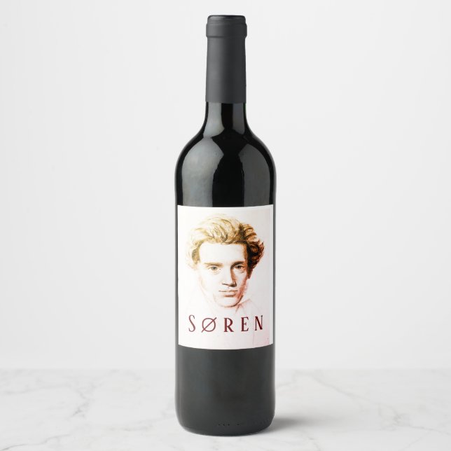 Rótulo De Garrafa De Cerveja Søren Kierkegaard (Frente)
