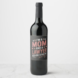 Rótulo De Garrafa De Cerveja Sou mãe e advogado, nada me assusta