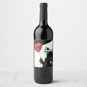 Rótulo De Garrafa De Cerveja Spooky Sweetheart - Crânio Personalizável com Balã