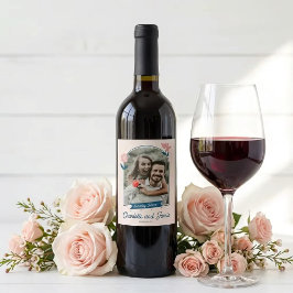 Rótulo De Garrafa De Cerveja Spring Pastel Petals Save the Date