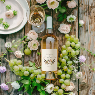 Rótulo De Garrafa De Cerveja Stag rust terracotta rosa rusticidade elegante