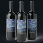 Rótulo De Garrafa De Cerveja "Starry Night" por Van Gogh<br><div class="desc">Este design apresenta uma reprodução de alta resolução da famosa pintura "Noite Estrelada" de Van Gogh.</div>