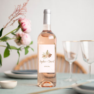 Rótulo De Garrafa De Cerveja Sticky Labels Bohemian de Casamento