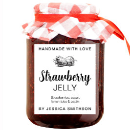 Rótulo De Garrafa De Cerveja Strawberry Jelly Jam Homemade label STRAW03awn