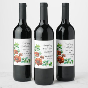 Rótulo De Garrafa De Cerveja Sublime Cápsulas Vermelhas de Aquarela no Estilo d