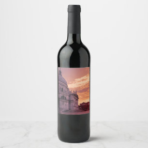 Rótulo De Garrafa De Cerveja Sunset sobre Basilica em Veneza