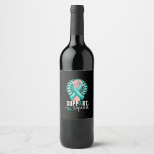 Rótulo De Garrafa De Cerveja Suporte a Teal e Whi de Sensibilização do Cancer C