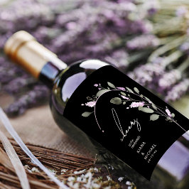 Rótulo De Garrafa De Cerveja Sweet Floral Arch Wedding Lilac ID998