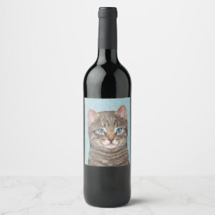 Rótulo De Garrafa De Cerveja Tabelas de Cinzas por Pintura de Gato - Arte de Ga