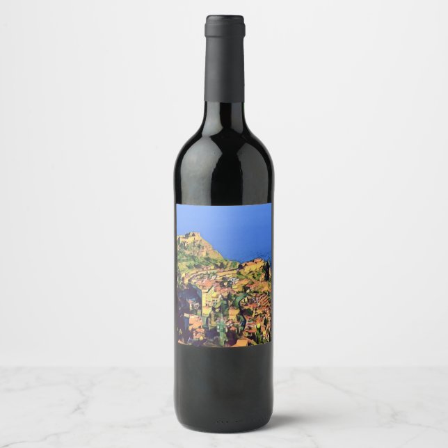 Rótulo De Garrafa De Cerveja TAORMINA - Sicília - (Frente)