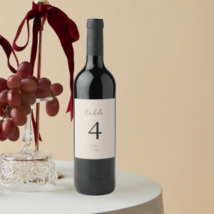 Rótulo De Garrafa De Cerveja Taupe Neutro Casamento Minimalista B&W Chic