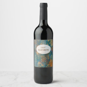 Rótulo De Garrafa De Cerveja Teal Cooper Patina