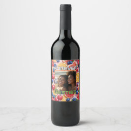 Rótulo De Garrafa De Cerveja Tema de fruta fofa rótulo de vinho