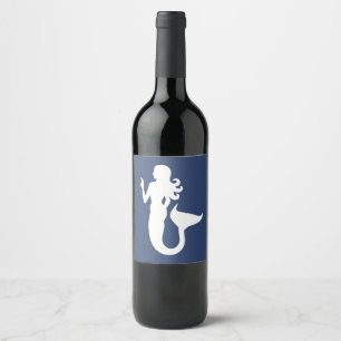 Rótulo De Garrafa De Cerveja tema divertido de sereia náutica