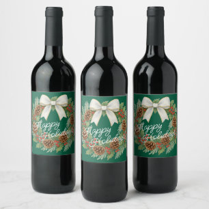 Rótulo De Garrafa De Cerveja Terra Clássica de dezembro com Feriado de Arco Bra