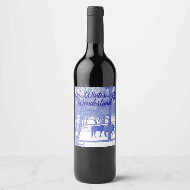 Rótulo De Garrafa De Cerveja Terra de Encantamento de Inverno (Frente)