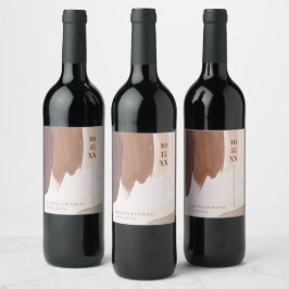 Rótulo De Garrafa De Cerveja Terracota Temperada | Rótulo de Vinho de Casamento