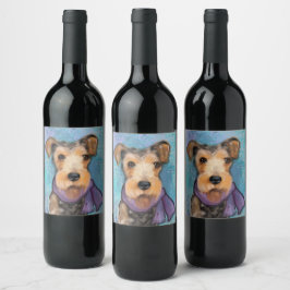 Rótulo De Garrafa De Cerveja Terrier Airedale