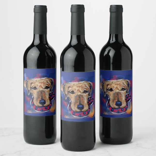 Rótulo De Garrafa De Cerveja Terriers Airedale   (Garrafas)