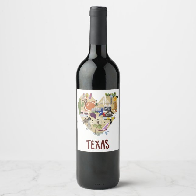 Rótulo De Garrafa De Cerveja Texas Wine Lavel (Frente)