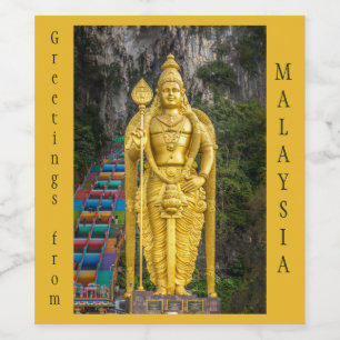 Rótulo De Garrafa De Cerveja Texto personalizado Malásia