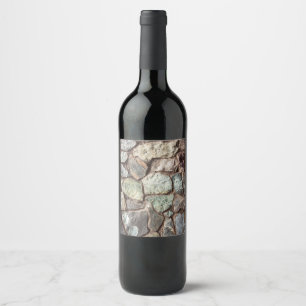 Rótulo De Garrafa De Cerveja Textura de parede de pedra