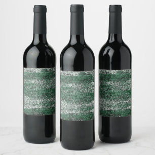 Rótulo De Garrafa De Cerveja Textura verde de óleo sobre palitos e fiapos