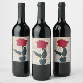 Rótulo De Garrafa De Cerveja The Noble Rose: Japanese Art with Mythic Touch