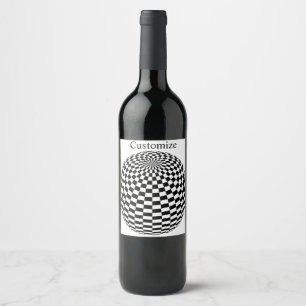 Rótulo De Garrafa De Cerveja Thunder_Cove Globo Verificado Preto/Branco