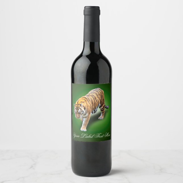 RÓTULO DE GARRAFA DE CERVEJA TIGER NA SUA DIREÇÃO (Frente)