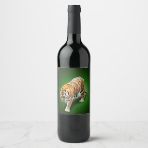 RÓTULO DE GARRAFA DE CERVEJA TIGRE EM SEU SENTIDO