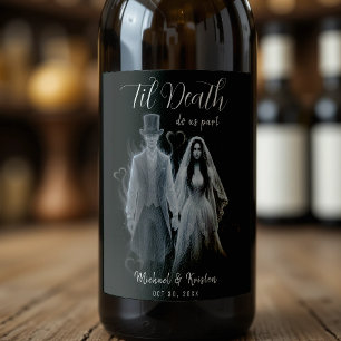 Rótulo De Garrafa De Cerveja Til Death Do Us Part Ghost Gothic Wedding