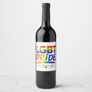 Rótulo De Garrafa De Cerveja Tipografia Arco-íris do Orgulho LGBT