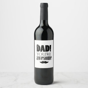 Rótulo De Garrafa De Cerveja Tipografia Gráfica Minimalista para o Dia dos Pais