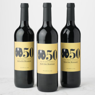 Rótulo De Garrafa De Cerveja Traje Elegante Masculino Preto Dourado Aniversário