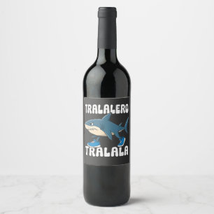 Rótulo De Garrafa De Cerveja Tralalalero Tralala Funny Shark Meme