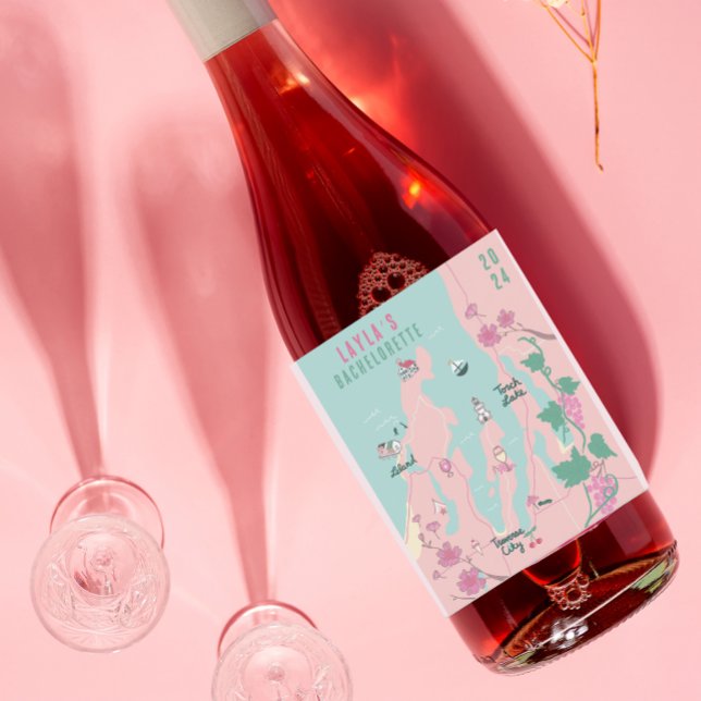 Rótulo De Garrafa De Cerveja Traverse City Michigan Wine Theme Bachelorette (Criador carregado)