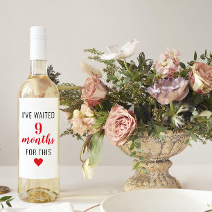 Rótulo De Garrafa De Cerveja Trendy Red Posta Gravidez Engraçada Citação 