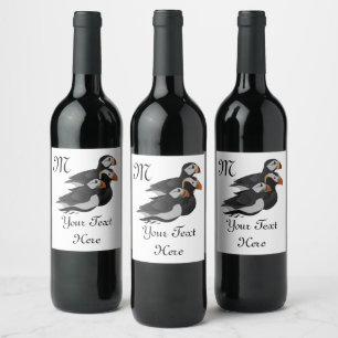Rótulo De Garrafa De Cerveja Três Natações Puffin