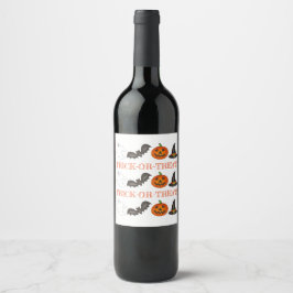 Rótulo De Garrafa De Cerveja Trick ou Treine o Bat da Bruxa do Fantasma do Hall